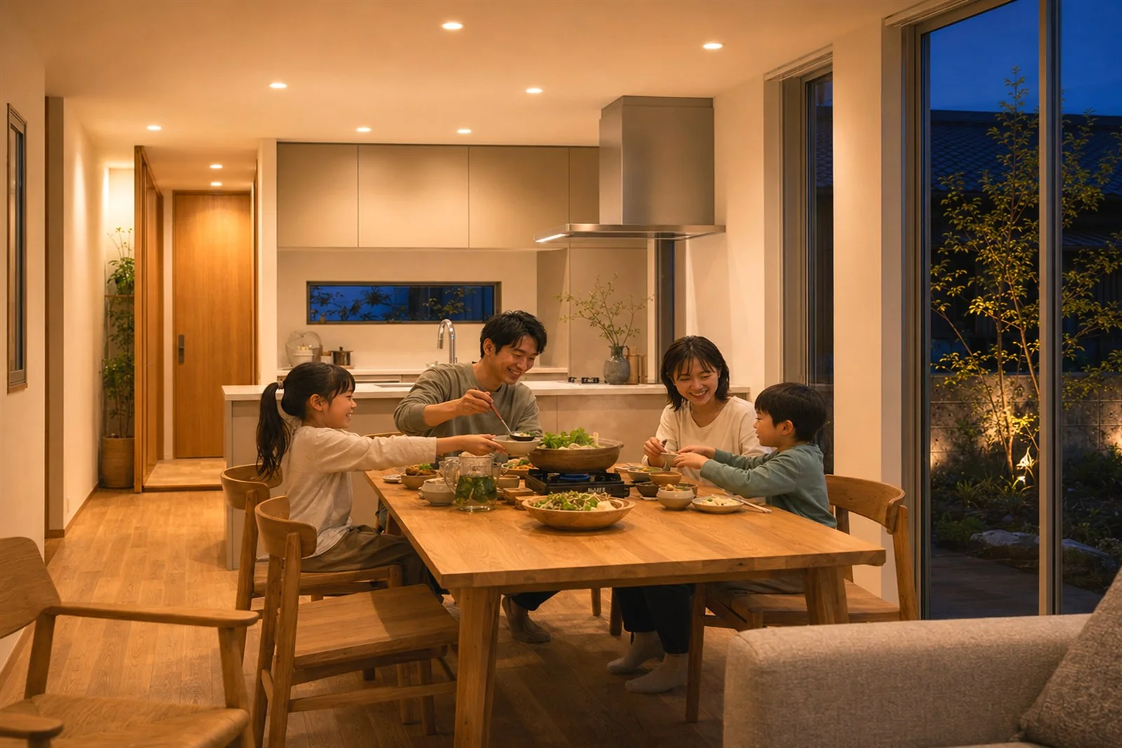 GABLE ダイニング・キッチン ── 家族で食卓を囲む｜秀光ビルド徳島店
